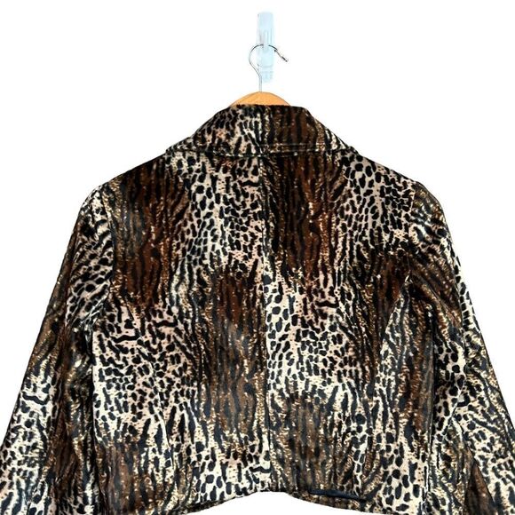 Guess Leonard print cropped blazer. Size medium - Picture 9 of 10